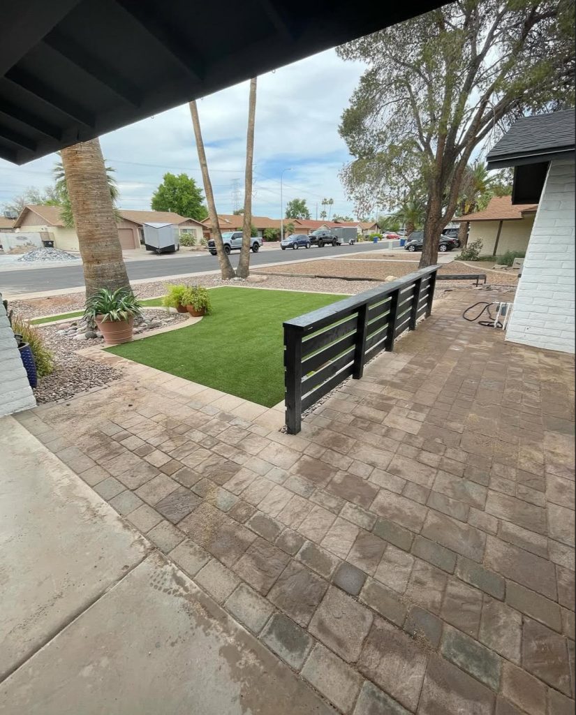 Artificial turf and fence install