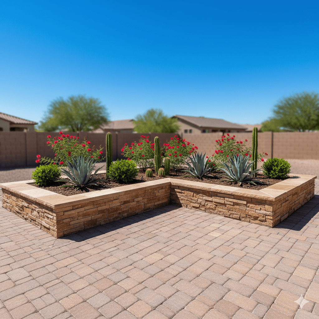 Phoenix landscaping services – Drip irrigation system with yucca by TJ’s Landscaping