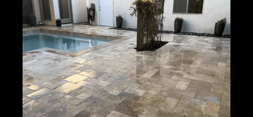Travertine Patio