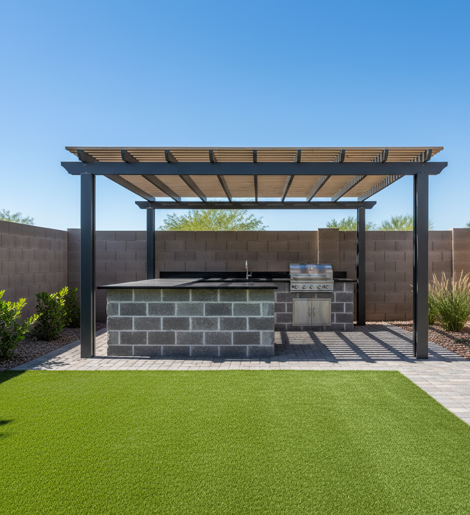 Turf installed in Chandler by TJ LANDSCAPE