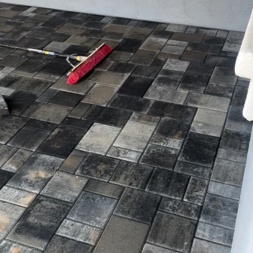 Compacting gravel base for Phoenix pavers