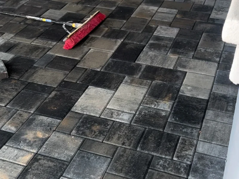 Compacting gravel base for Phoenix pavers