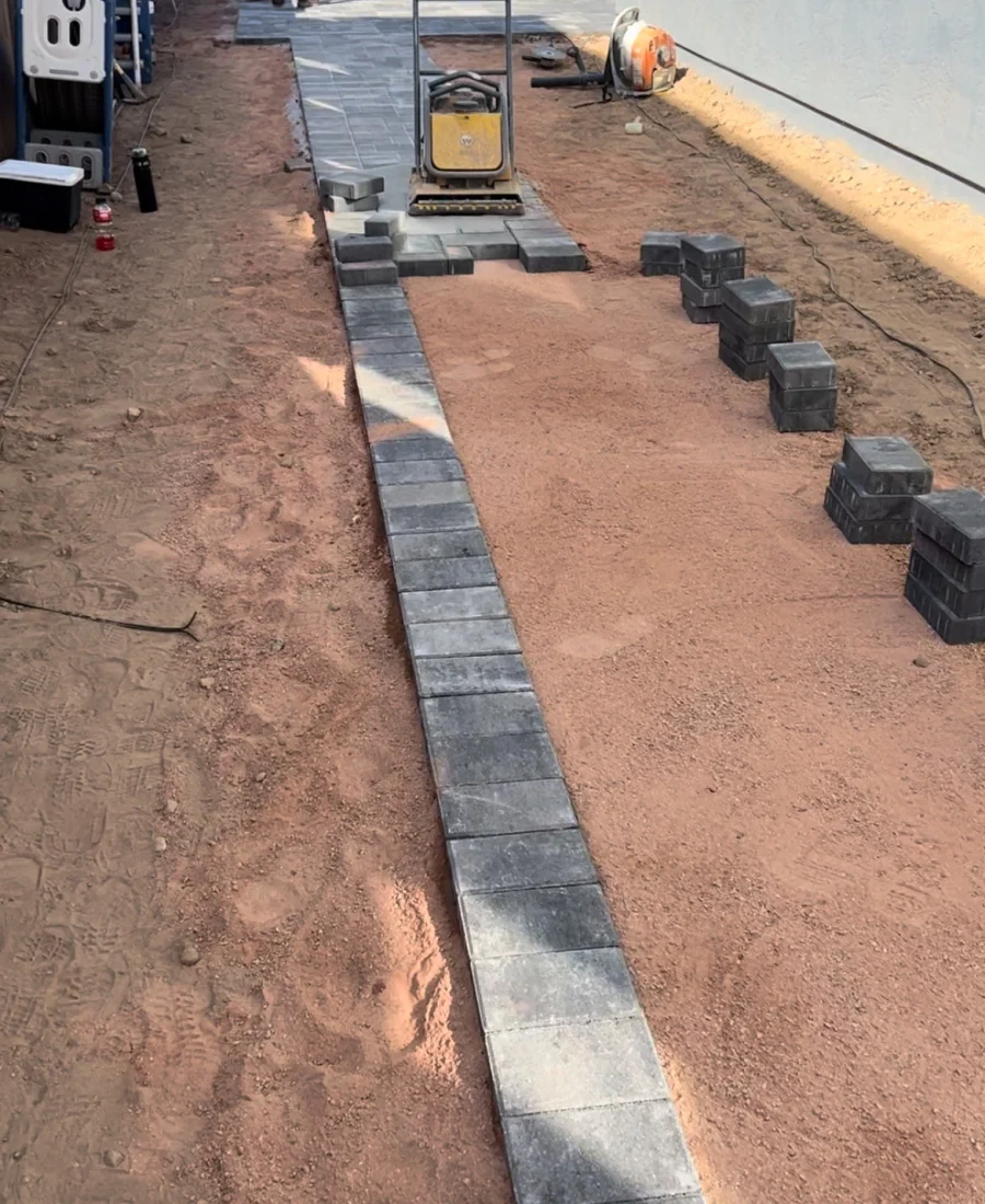 Paver layout sketch for Phoenix patio
